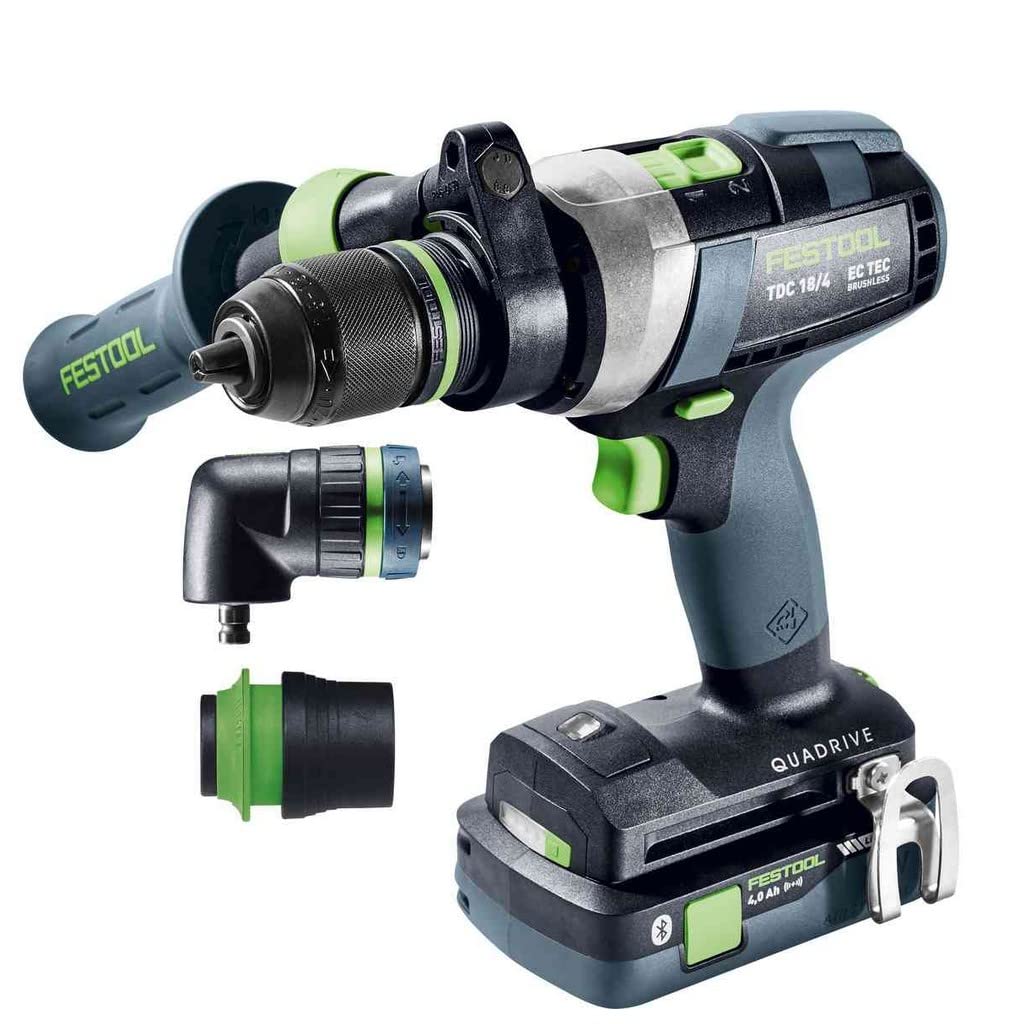 Festool Akku-Bohrschrauber TDC 18/4 QUADRIVE I-Set – inkl. Akkus, Ladegerät, Zubehör im Systainer