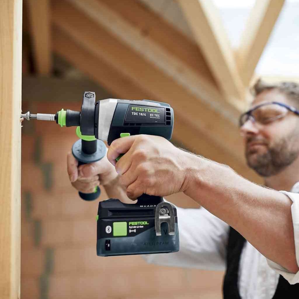 Festool Akku-Bohrschrauber TDC 18/4 QUADRIVE I-Set – inkl. Akkus, Ladegerät, Zubehör im Systainer