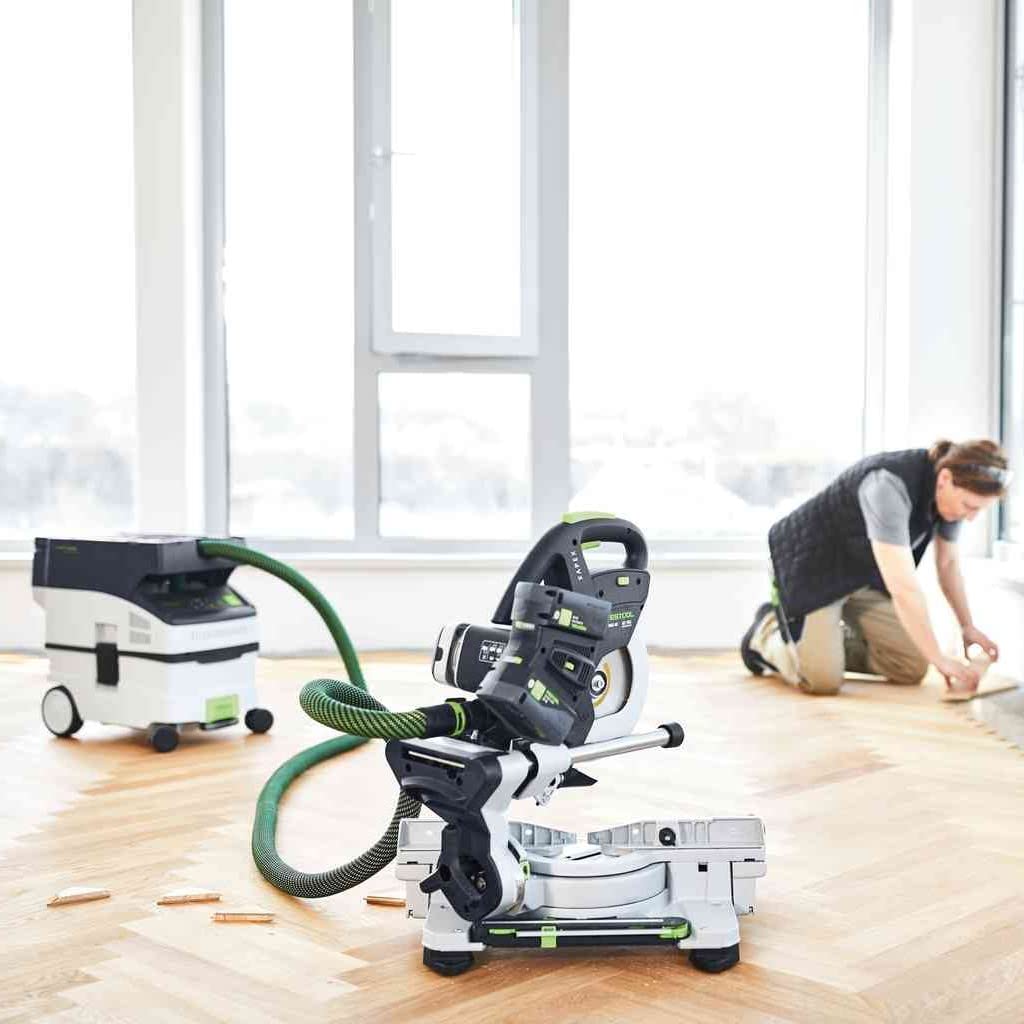 Festool Akku-Absaugmobil CTLC Mini I-Plus CLEANTEC (mit Hauptfilter, SELFCLEAN Filtersack, Saugschlauch, Sauger-Fernbedienung, Energie-Set SYS 18V)
