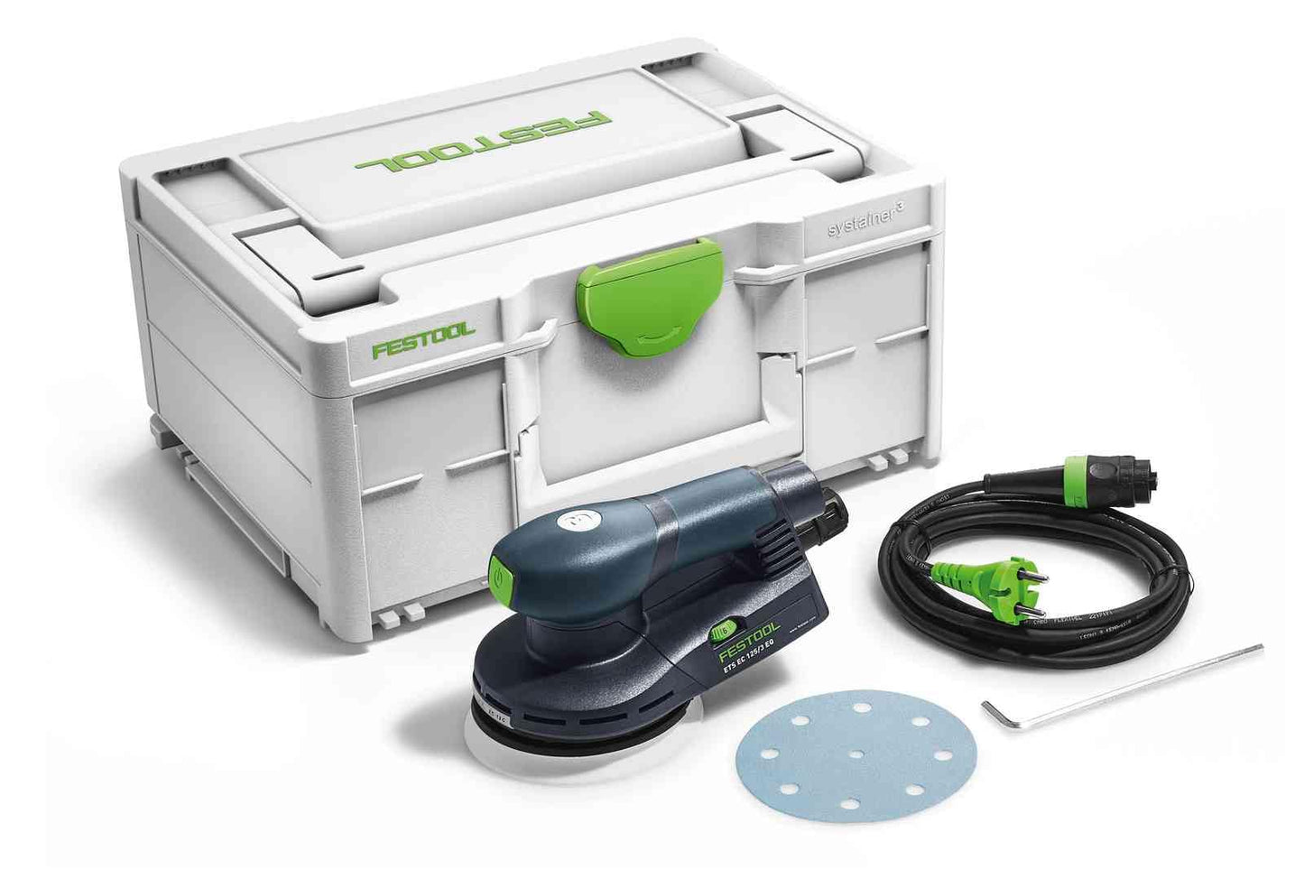 Festool Exzenterschleifer ETS EC 125/3 EQ-Plus (mit Schleifteller, Schraubendreher), im Systainer
