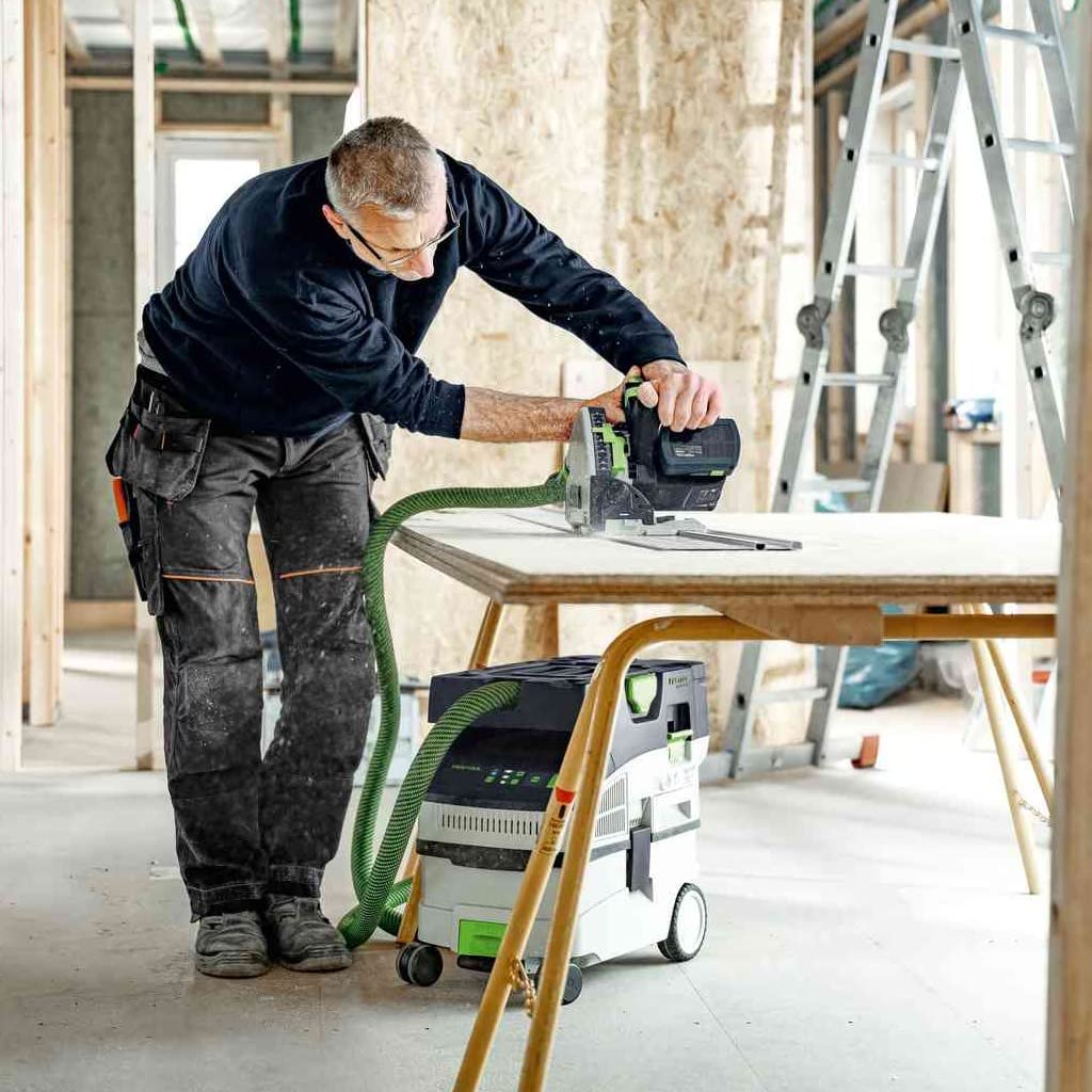 Festool Akku-Absaugmobil CTLC Mini I-Plus CLEANTEC (mit Hauptfilter, SELFCLEAN Filtersack, Saugschlauch, Sauger-Fernbedienung, Energie-Set SYS 18V)