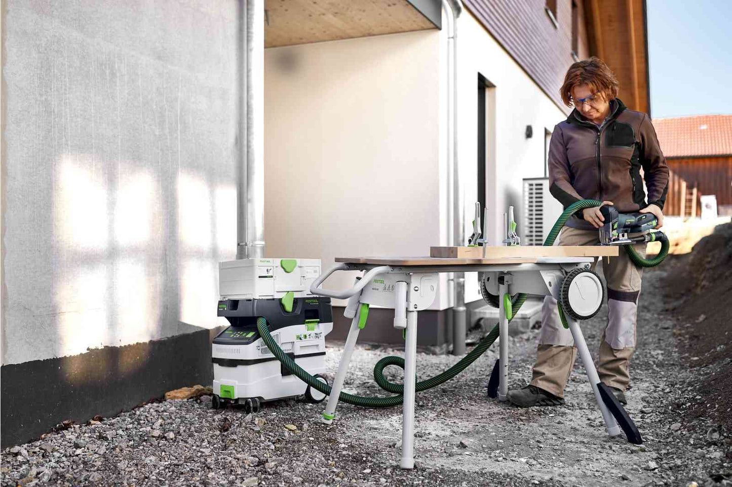 Festool Akku-Pendelstichsäge PSC 420 CARVEX I-Set – inkl. Akku, Ladegerät, Sägeblätter & Zubehör im Systainer