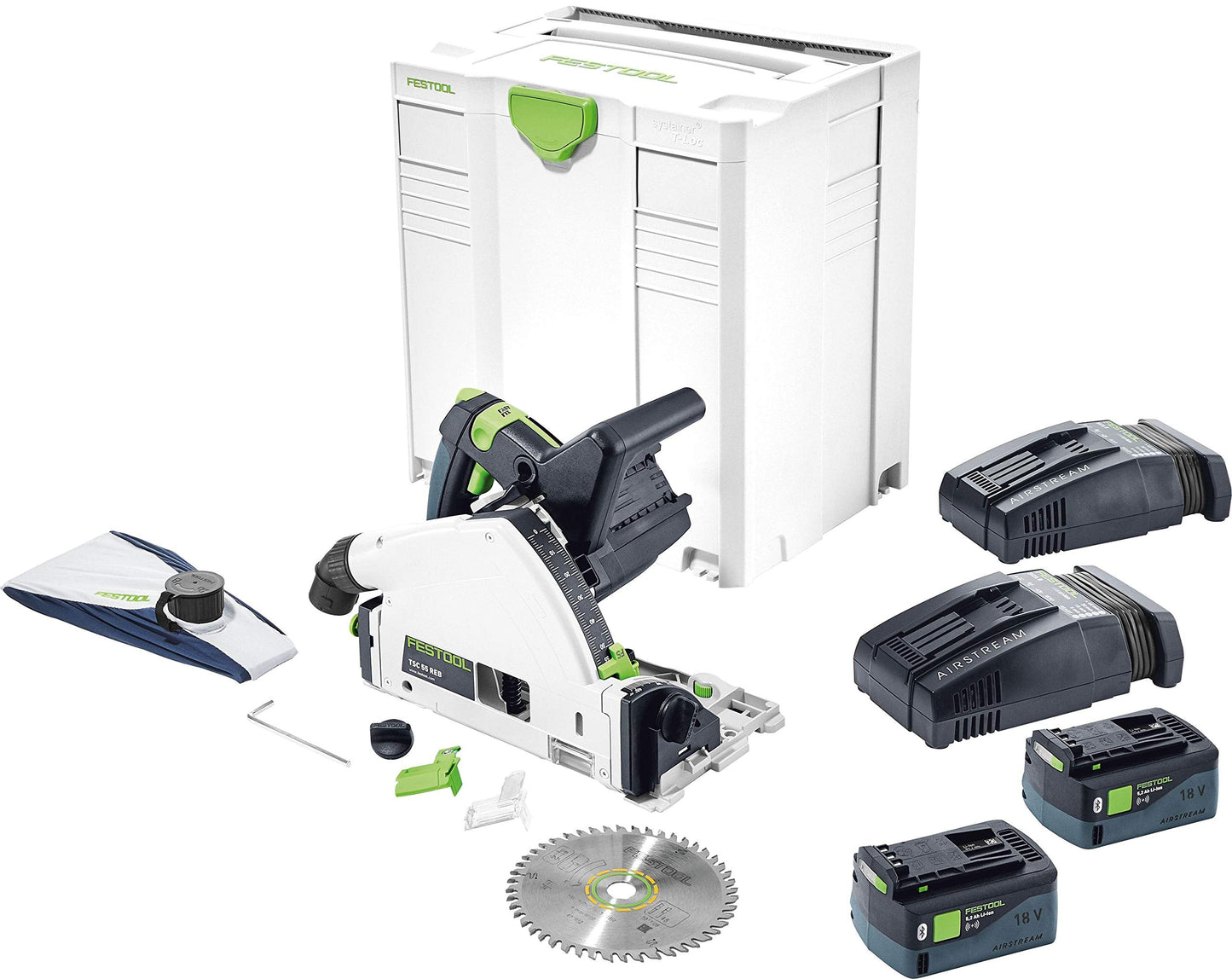 Festool Sierra de incisión a batería TSC 55 Li 5,2 REBI-Plus/XL-SCA