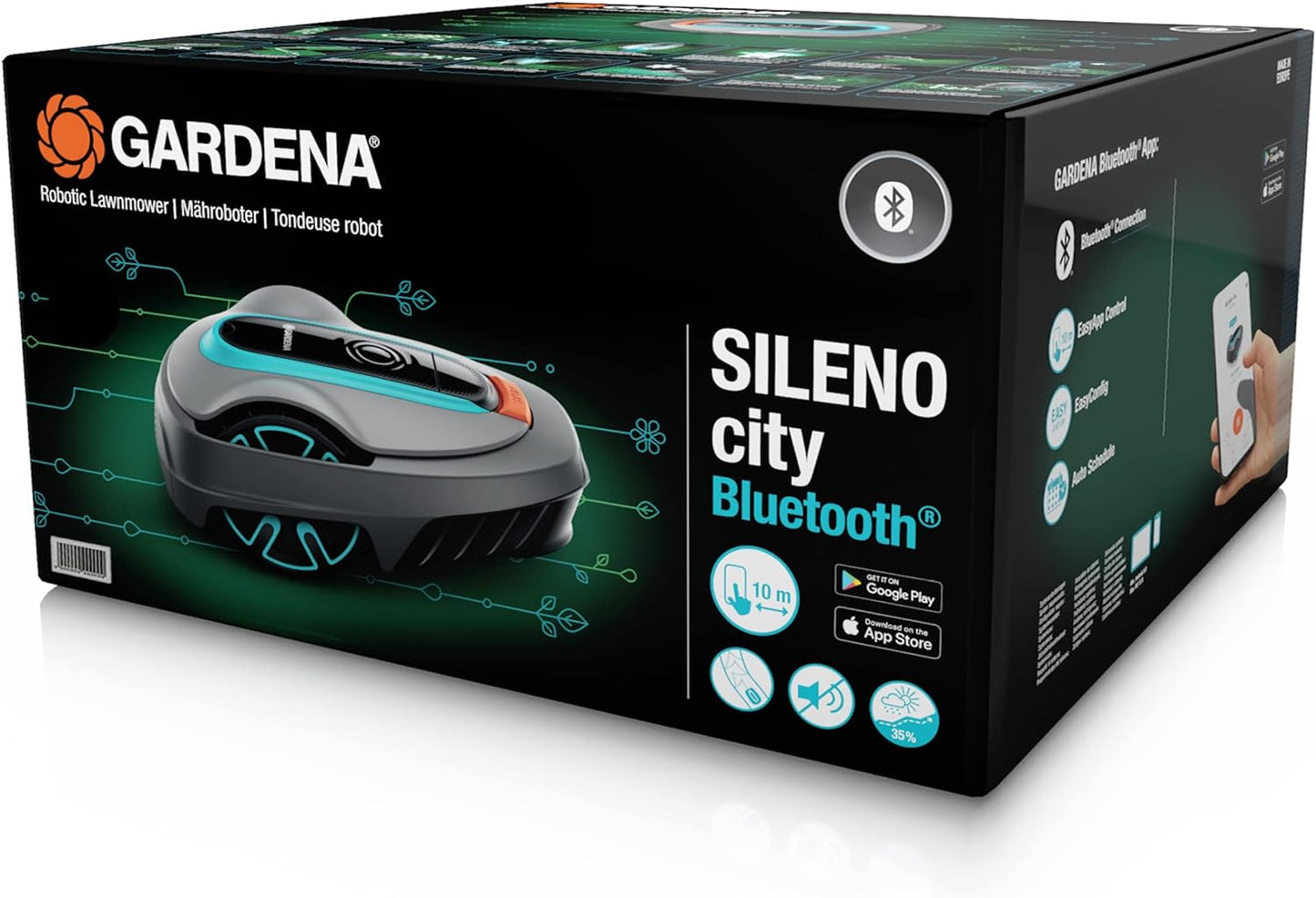 Gardena Mähroboter smart SILENO city 600 m² Set: Innovative LONA AI-Technologie, Steuerung per App, SensorControl