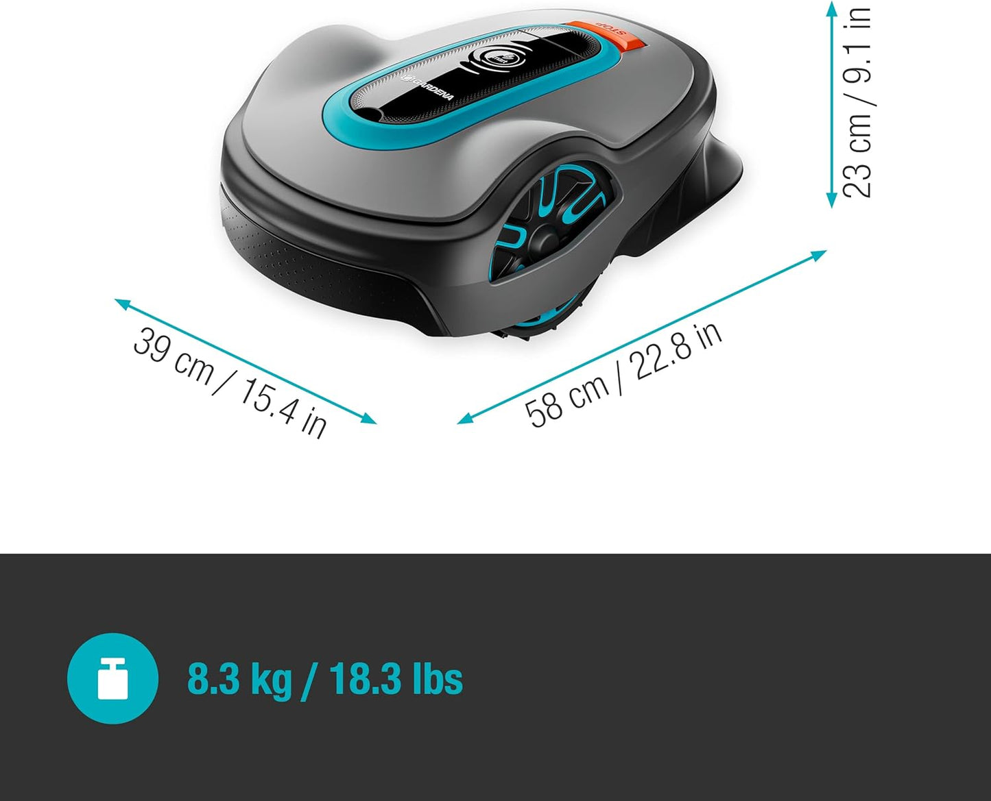 Gardena Mähroboter smart SILENO life 750 m² Set: Innovative LONA AI-Technologie, Steuerung per App, SensorControl, für Steigungen bis zu 35 Prozent, inkl. smart Gateway, DE-Version (19701-60)