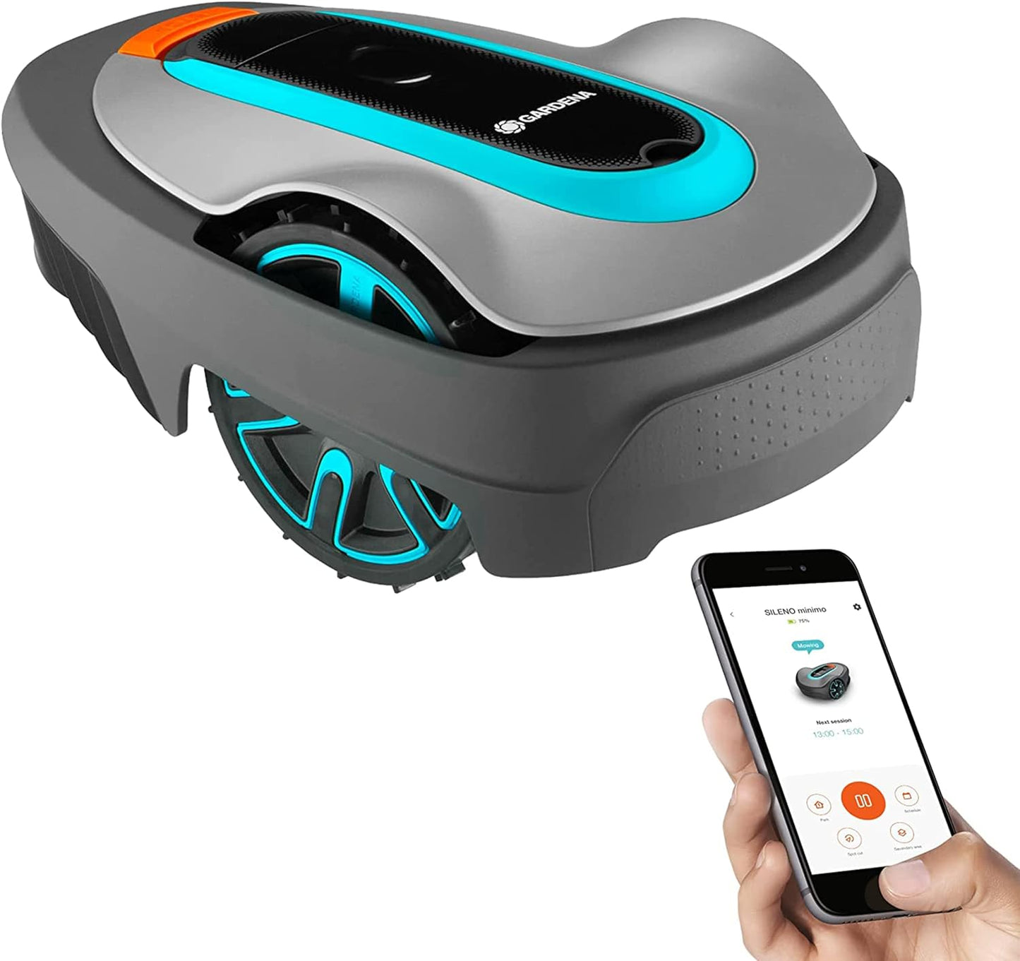 Gardena smart system Set: Mähroboter smart SILENO city bis zu 250 m² Rasenfläche, steuerbar per smart App, geräuscharm, Spiralmähfunktion, inkl. smart Gateway (19069-20)