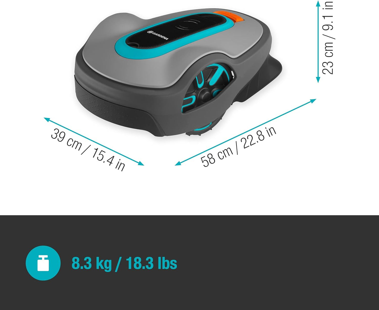 Gardena Mähroboter smart SILENO life 750 m² Set: Innovative LONA AI-Technologie, Steuerung per App, SensorControl, für Steigungen bis zu 35 Prozent, inkl. smart Gateway, DE-Version (19701-60)