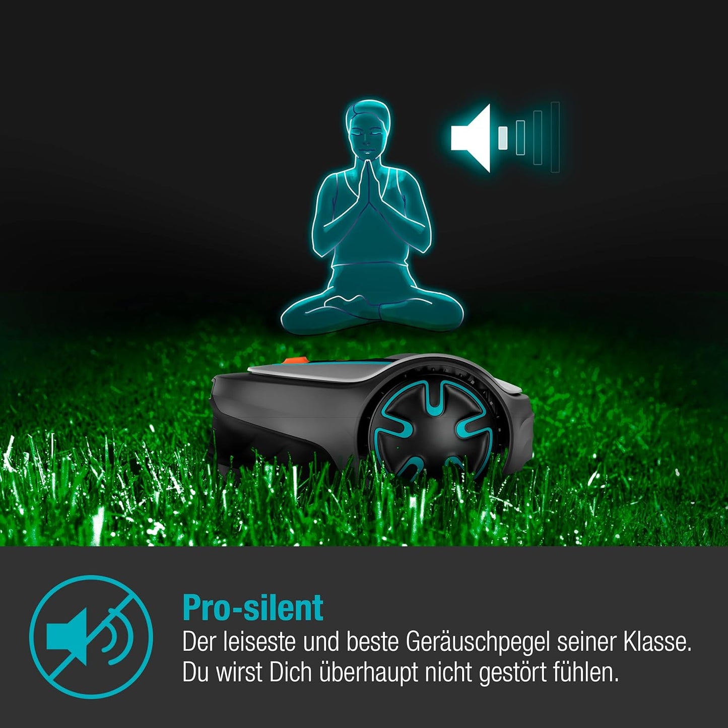 Gardena Mähroboter SILENO minimo 500 m²: intelligenter Rasenmäher mit optimaler Konnektivität, mit Gardena Bluetooth App programmierbar, DE-Version (15202-20)