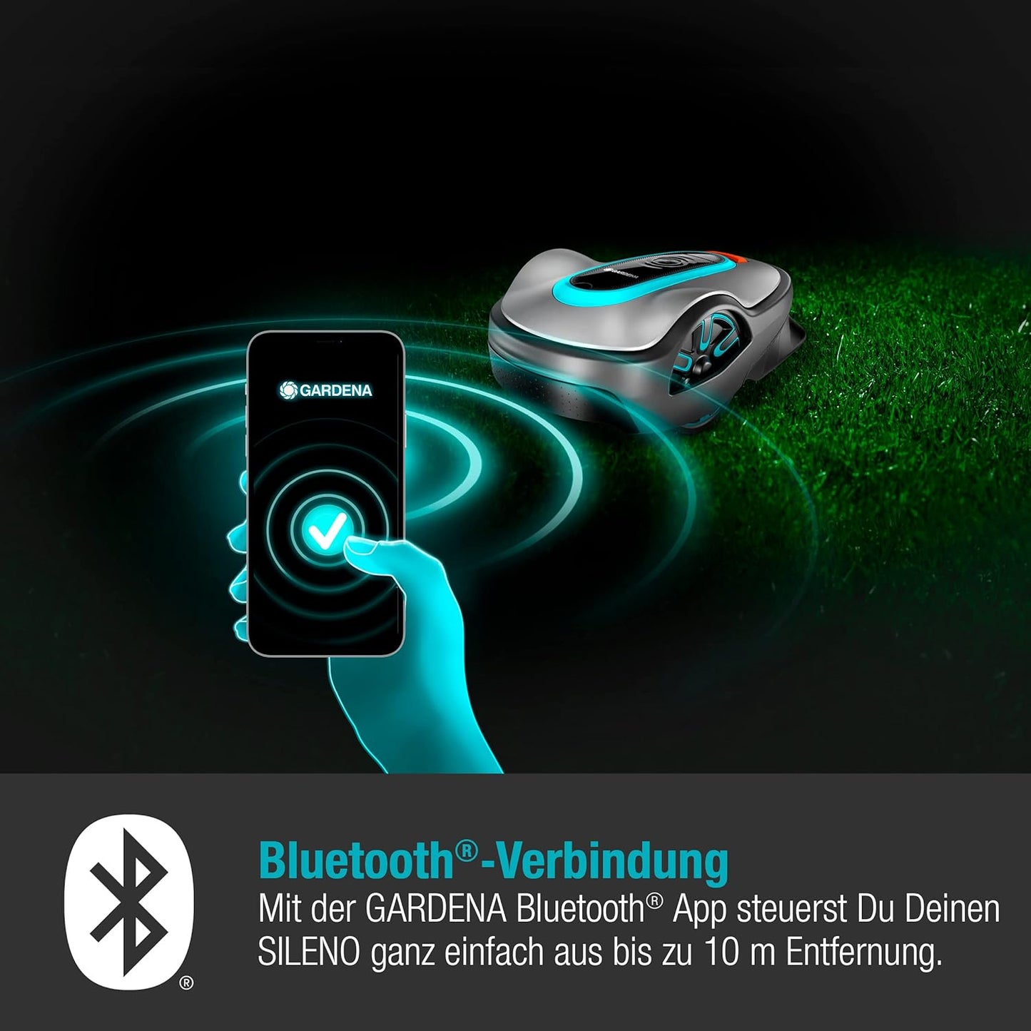 Gardena Mähroboter smart SILENO life 750 m² Set: Innovative LONA AI-Technologie, Steuerung per App, SensorControl, für Steigungen bis zu 35 Prozent, inkl. smart Gateway, DE-Version (19701-60)