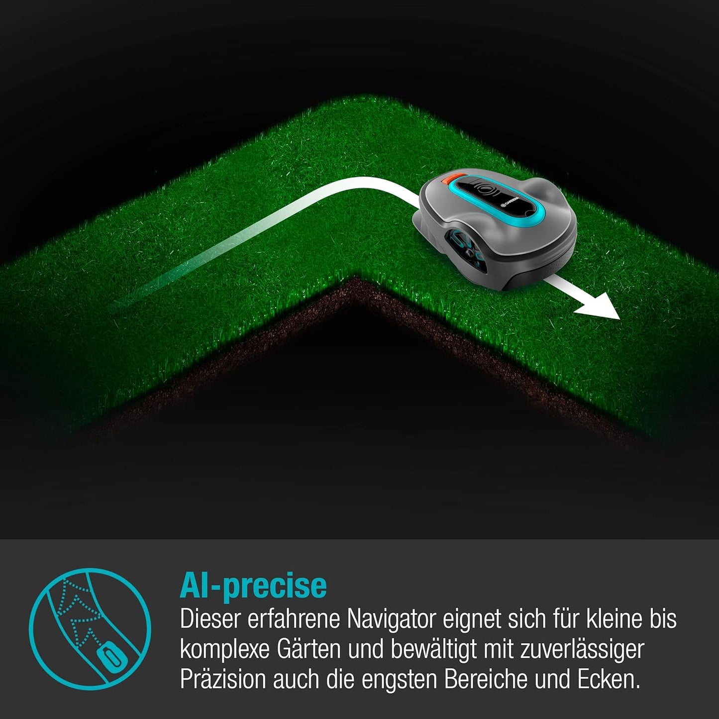 Gardena Mähroboter smart SILENO life 750 m² Set: Innovative LONA AI-Technologie, Steuerung per App, SensorControl, für Steigungen bis zu 35 Prozent, inkl. smart Gateway, DE-Version (19701-60)