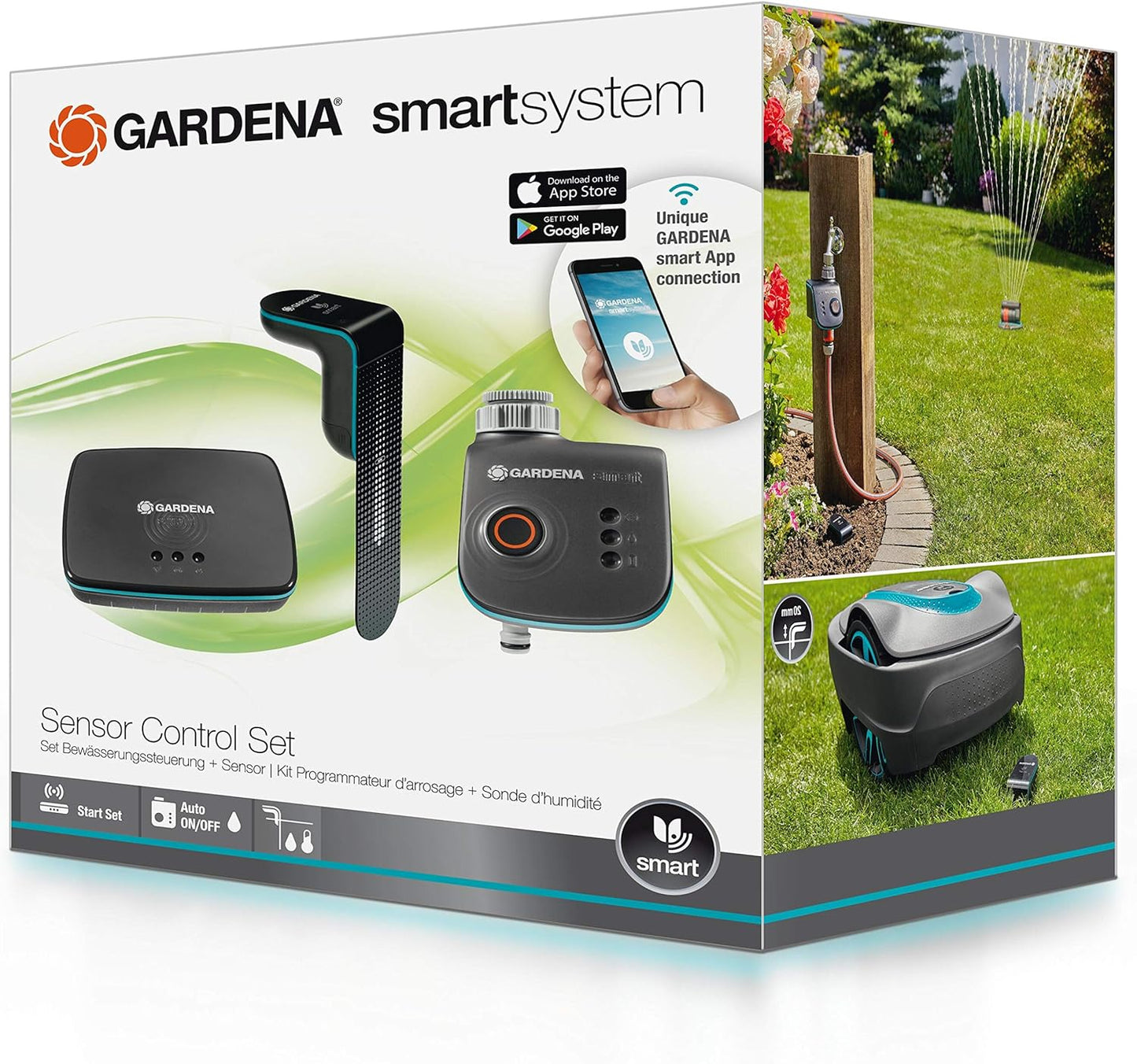 Gardena smart Sensor Control Set: Intelligentes Bewässerungssystem für mehr als 6 Bereiche, inkl. smart Water Control/smart